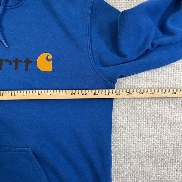 Carhartt Hoodie Men’s Medium Midweight Original Fit Blue Sweatshirt Graphic Logo - Picture 7 of 7